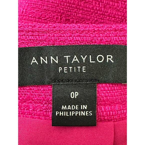 Ann Taylor fuchsia cotton pencil skirt size 0P - Picture 3 of 12